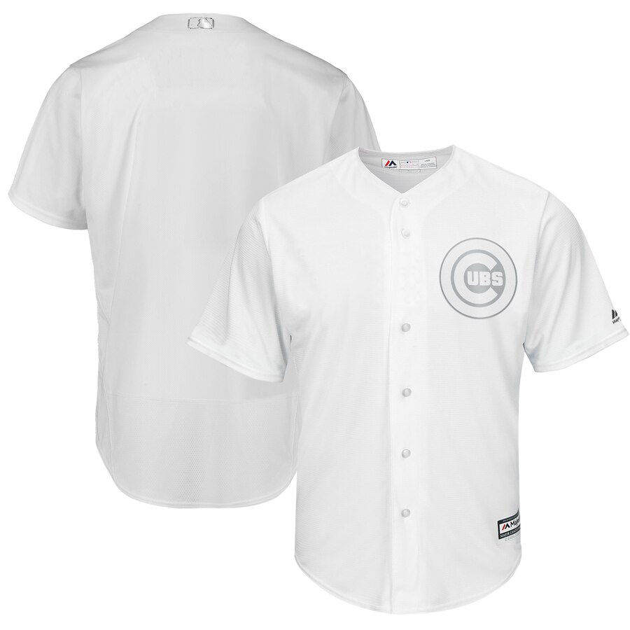 Customized Men Chicago Cubs blank white MLB Jerseys->chicago cubs->MLB Jersey